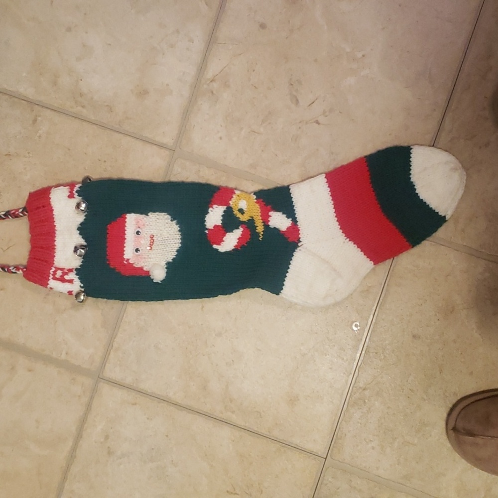 Hand knit Stocking